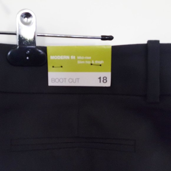 MOSSIMO BOOT CUT PANT NWT Sz 18 Mid Rise Slim Hip - Picture 5 of 7